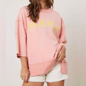 Pink 'MAMA' Oversized Sweatshirt